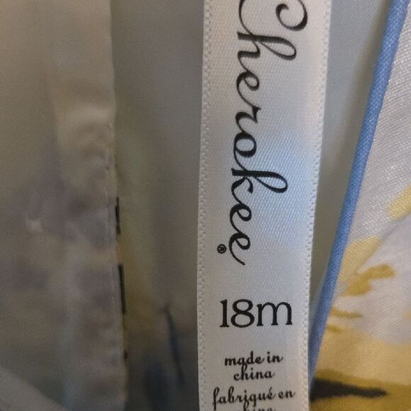 Cherokee Yellow and Blue Floral Dress - Picture 2 of 4